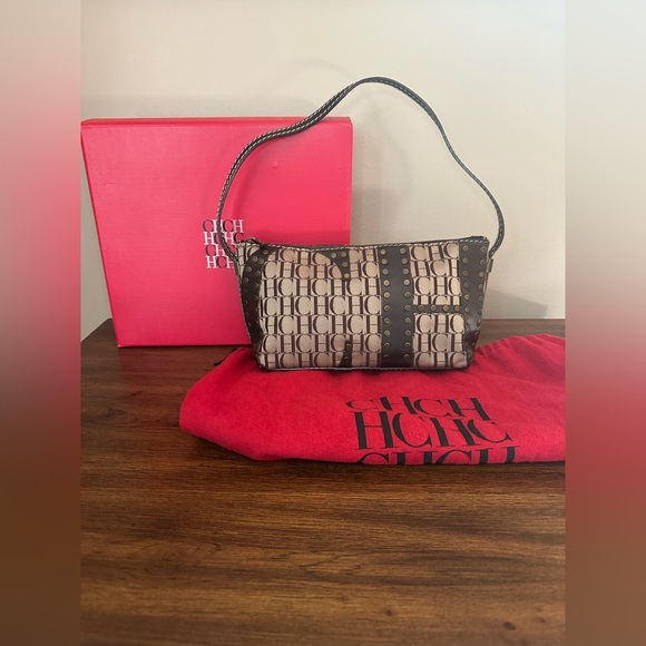 Carolina Herrera Handbags - Carolina Herrera Brown and Black Shoulder Bag